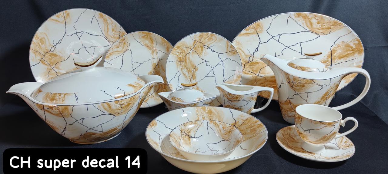 8Persons 61pcs Super Bone China Full Print Dinner set