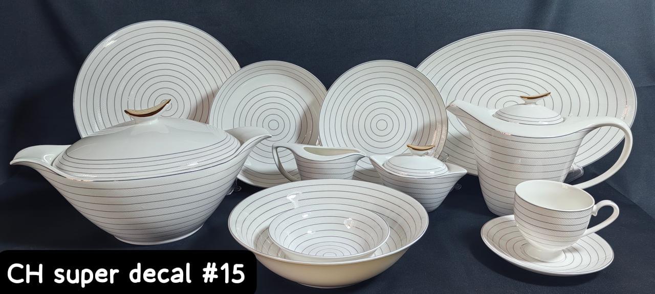 8Persons 61pcs Super Bone China Full Print Dinner set